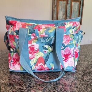 Vera Bradley Blue Floral collapsible cooler bag EUC